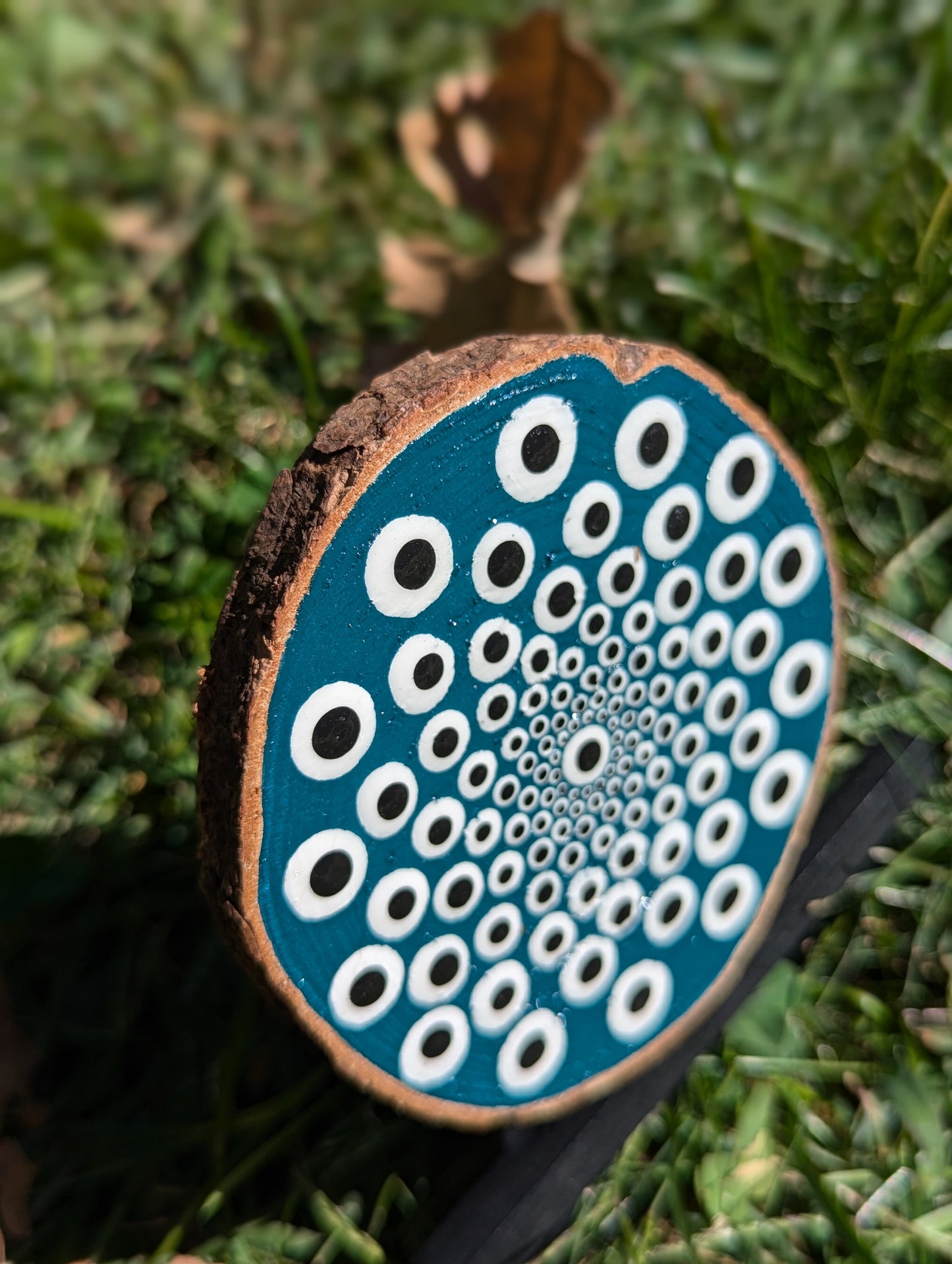 HAND PAINTED WOOD CUT MANDALA