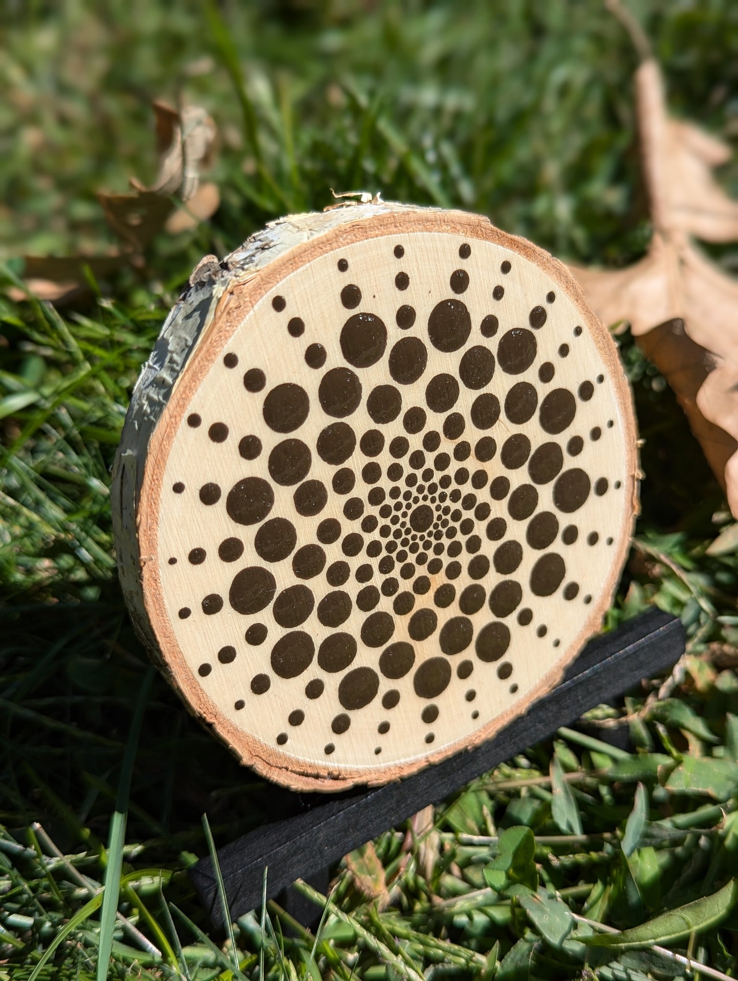 HAND PAINTED WOOD CUT MANDALA