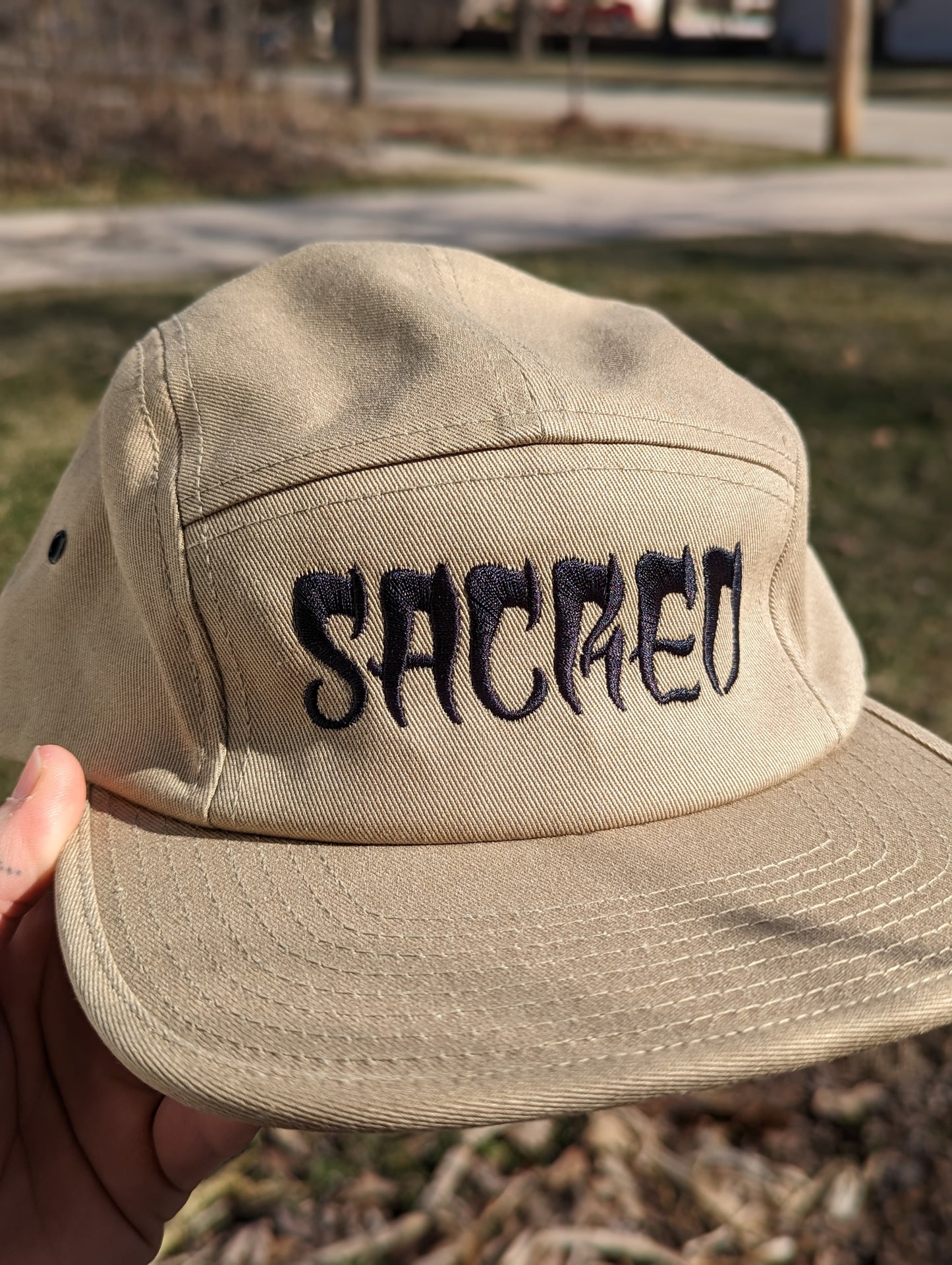 Sacred 5 Panel Hat - Khaki