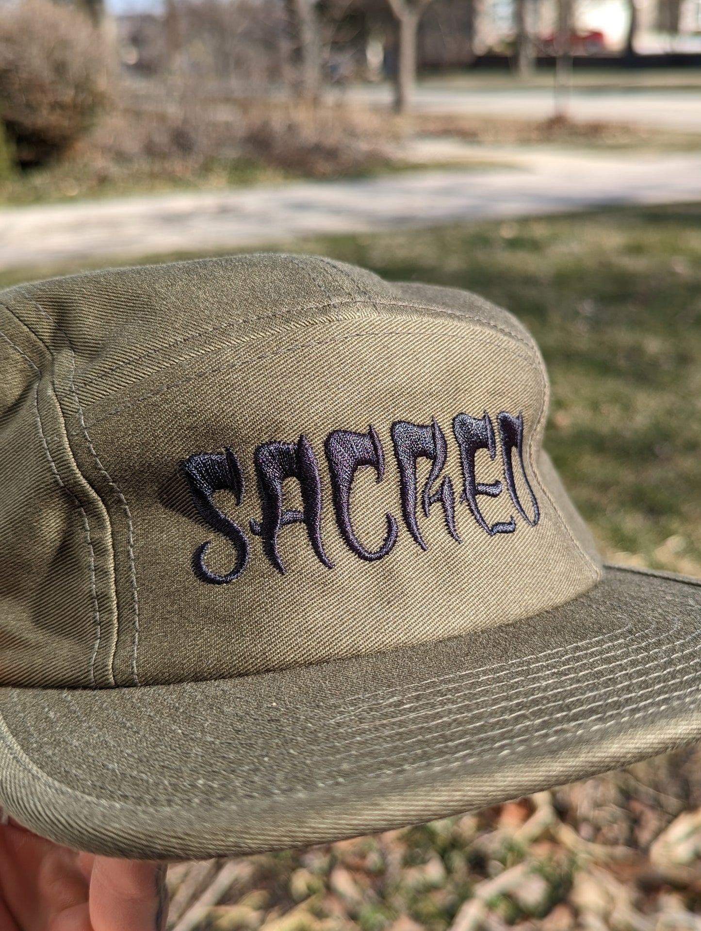 Sacred 5 Panel Hat - Olive