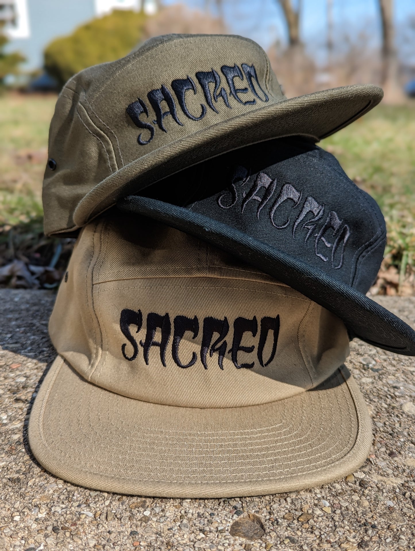 Sacred 5 Panel Hat - Khaki